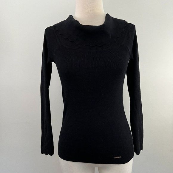 NWT TAHARI Black Off The Shoulder Sweater‎ (XS) - Picture 2 of 7